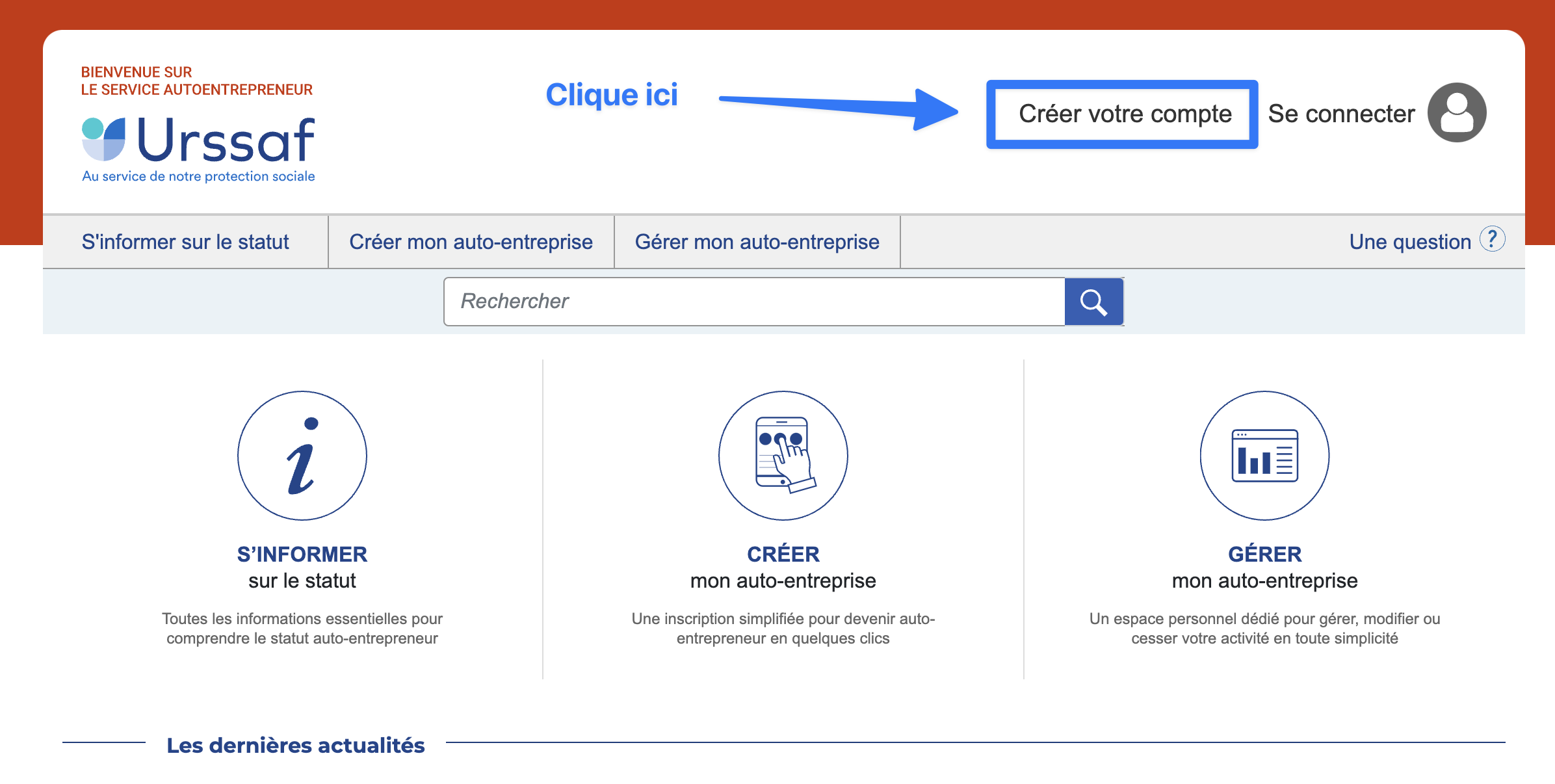 Accueil site autoentrepreneur.urssaf.fr