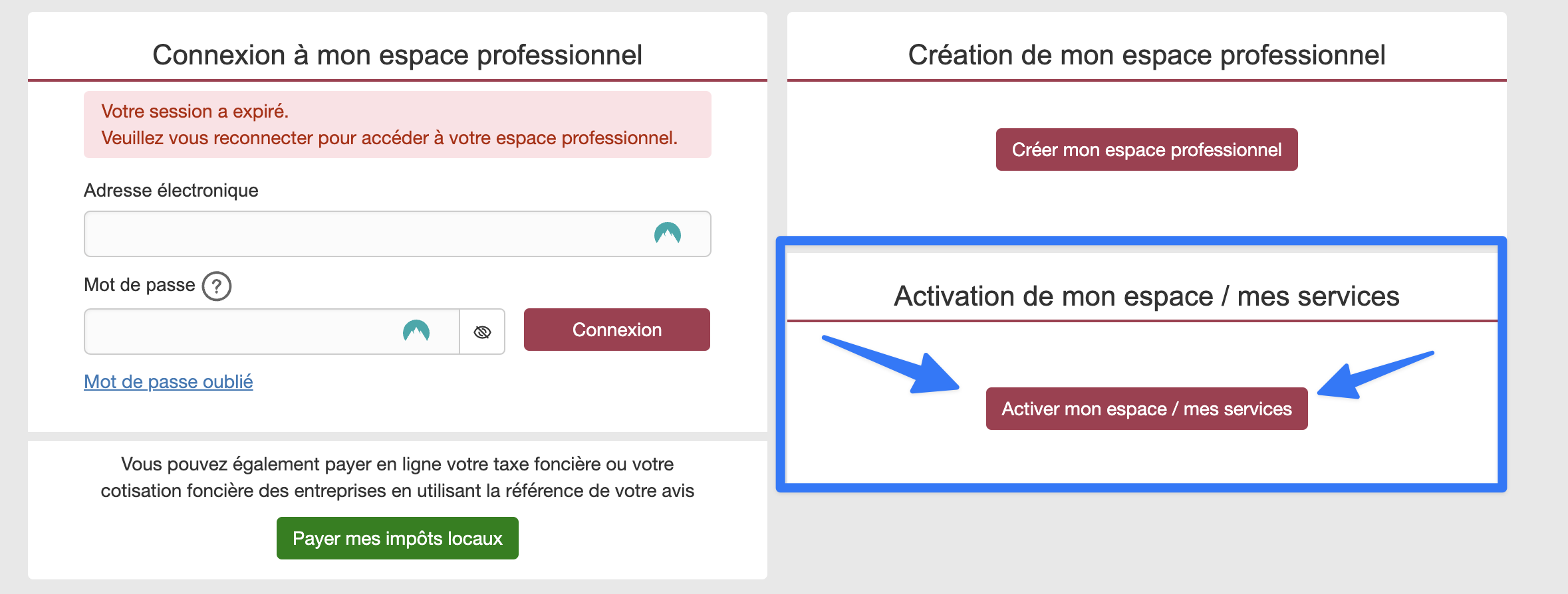 Activation espace pro impots.png