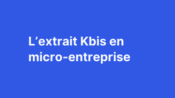 L’extrait Kbis en micro-entreprise
