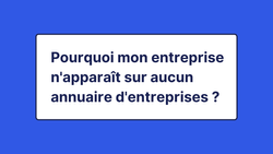 Pourquoi ma micro-entreprise n'apparaît sur aucun annuaire d'entreprises ?