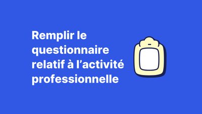 Comment remplir le questionnaire relatif à l'activité professionnelle ?