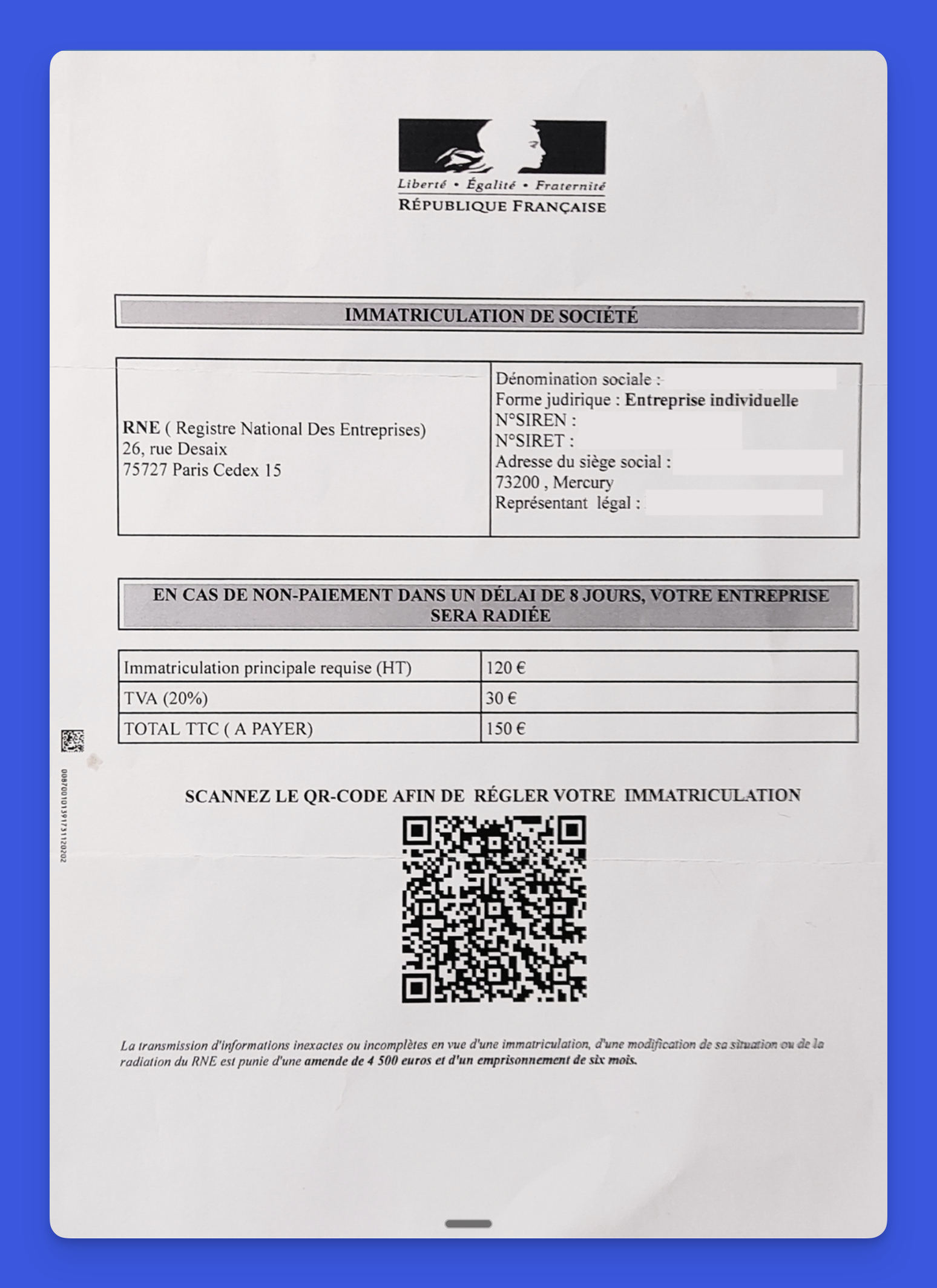 Courrier RNE arnaque illustrationla-micro-by-flo