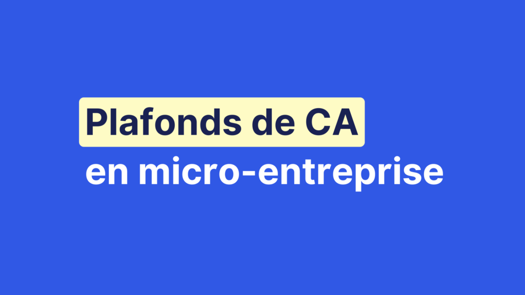 Plafonds de chiffre d'affaires en micro-entreprise 2026