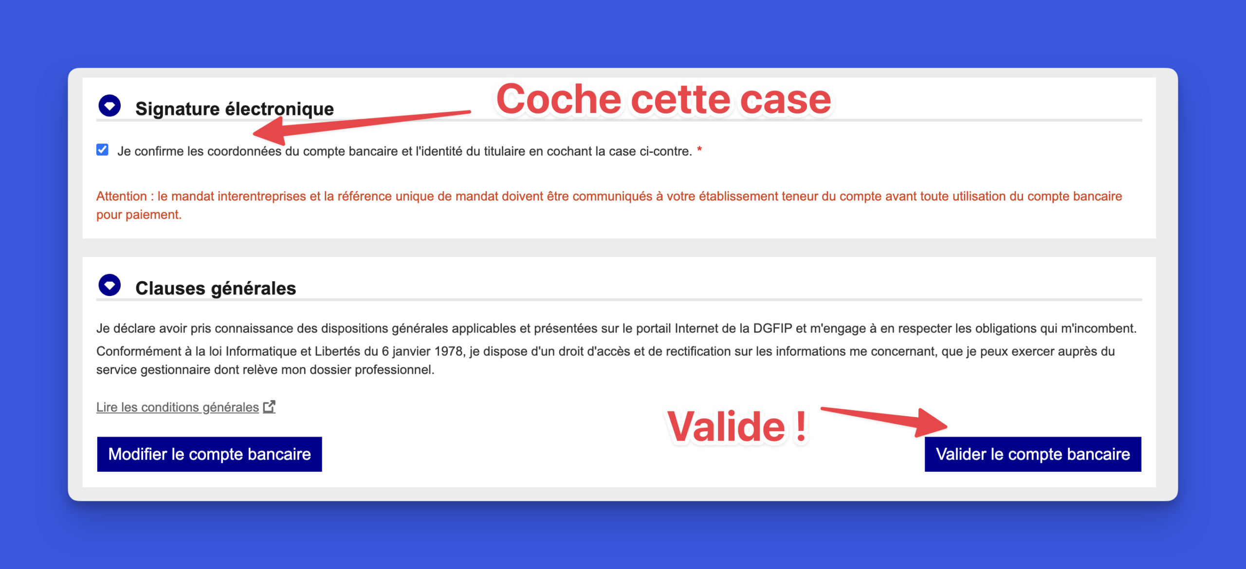 signature création compte espace pro impots
