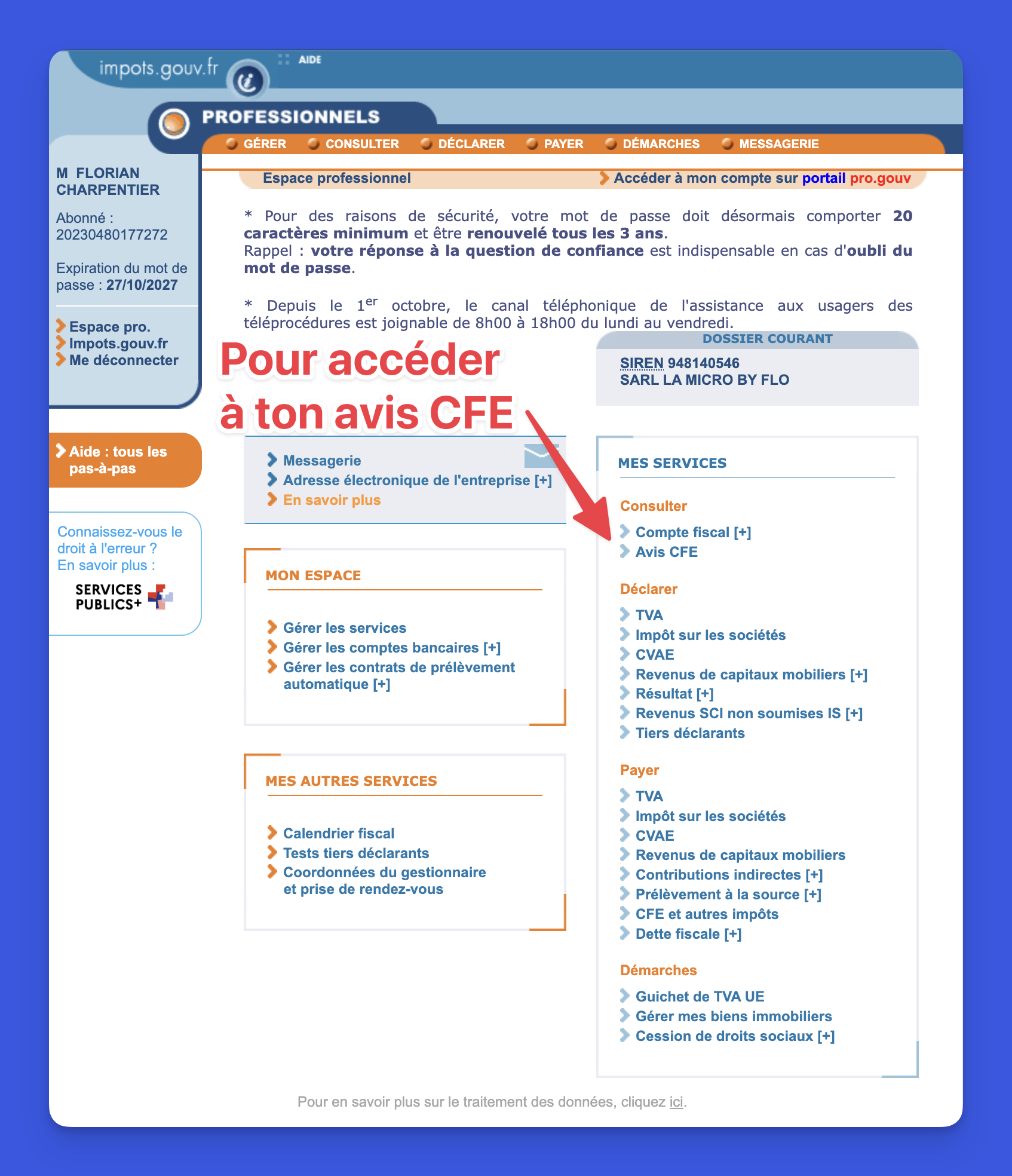 Avis de CFE en micro-entreprise : comment le décrypter et corriger les erreurs | La Micro by Flo illustrationla-micro-by-flo
