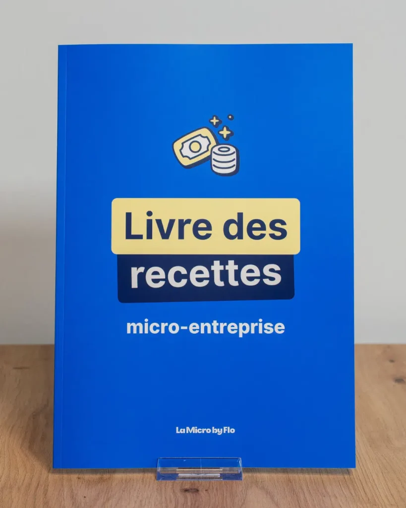 Livre de recettes micro-entreprise format A4 bleu LA MICRO BY FLO